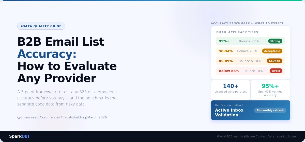 B2B Email List Accuracy: How to Evaluate Any Data Provider